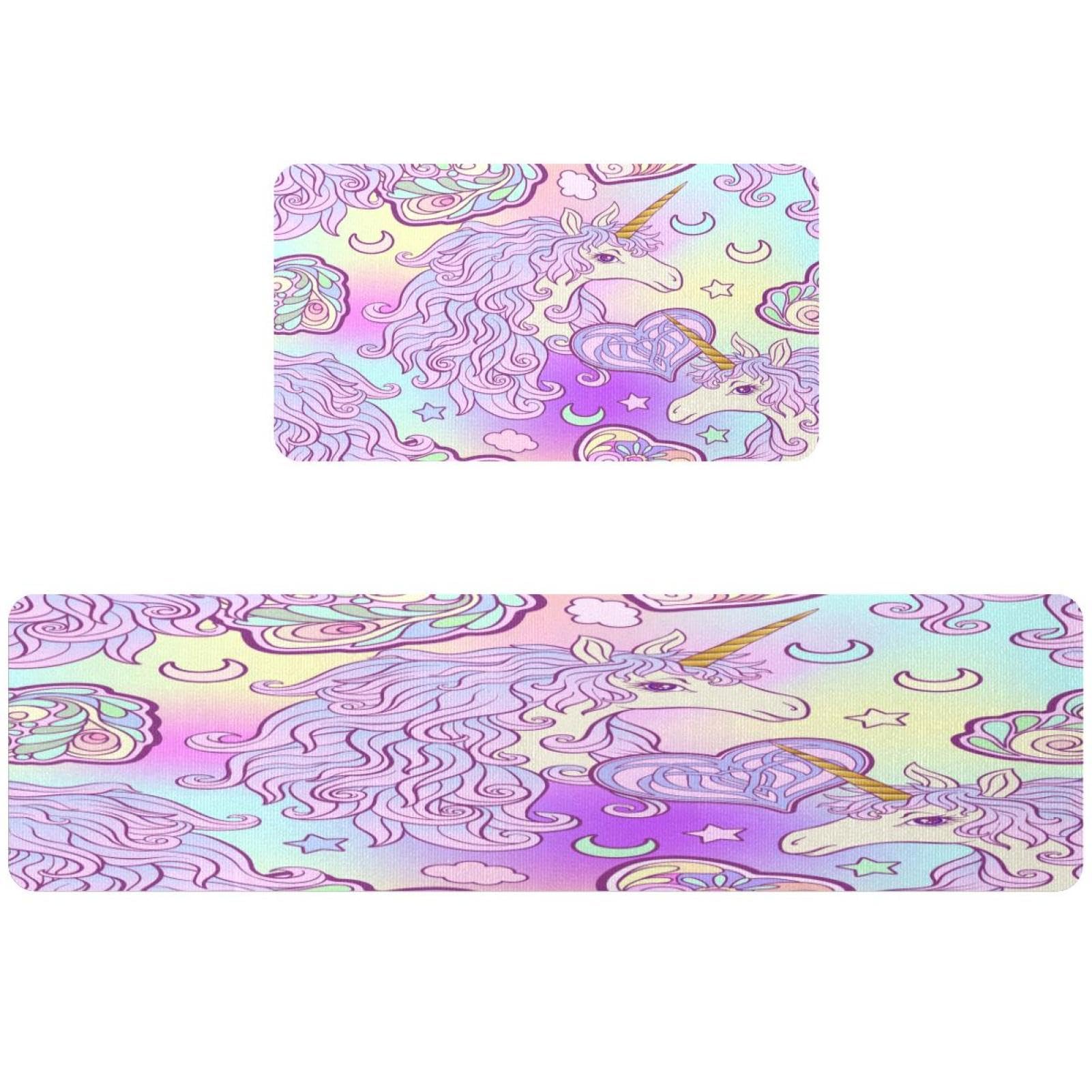 Tapete de cocina de unicornio absorbente lavable para pasillo de hogar