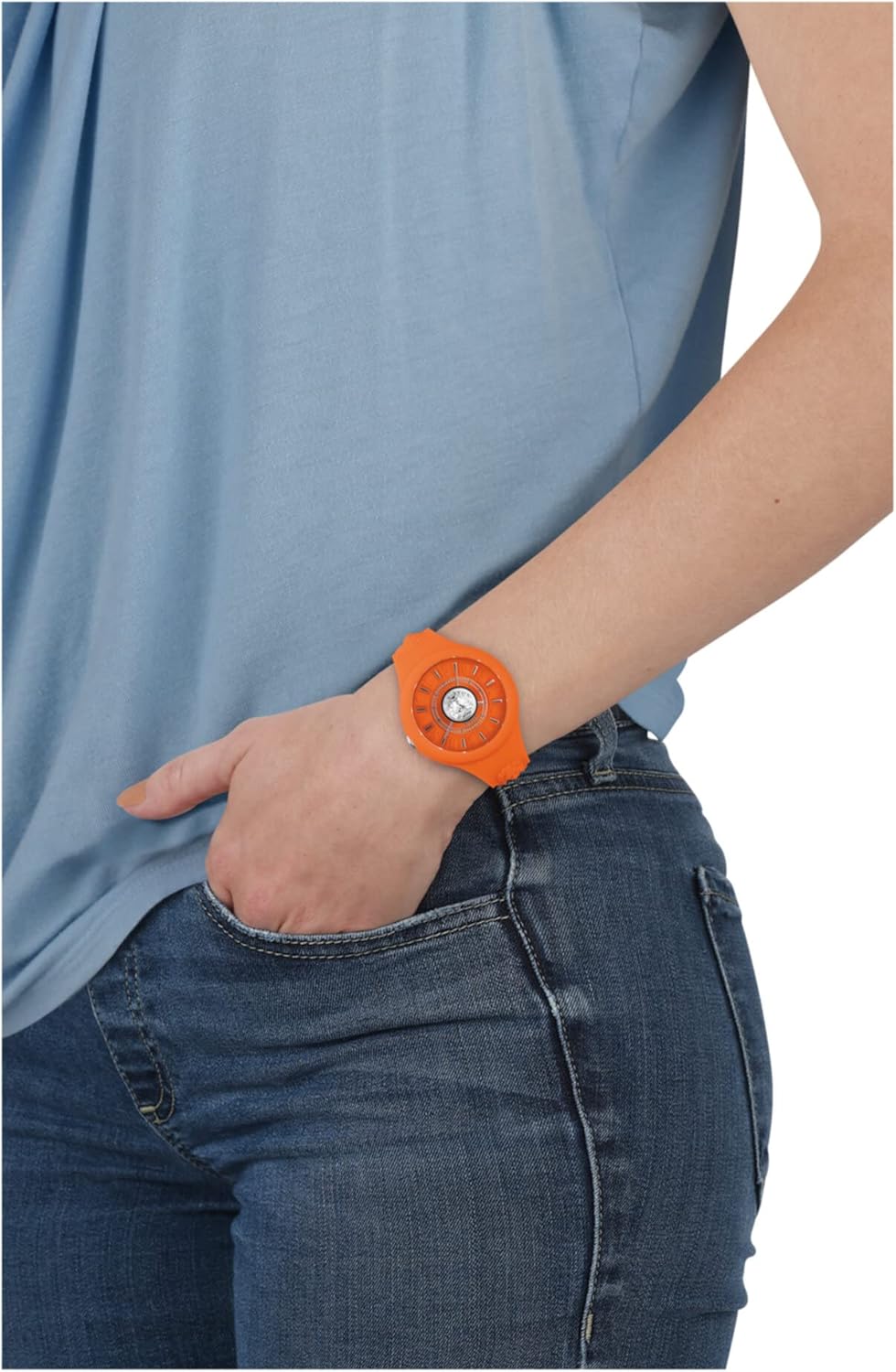 Versus Versace Fire Island Lion Collection Luxury Womens Watch Timepieces with a Orange Strap, Case and Dial