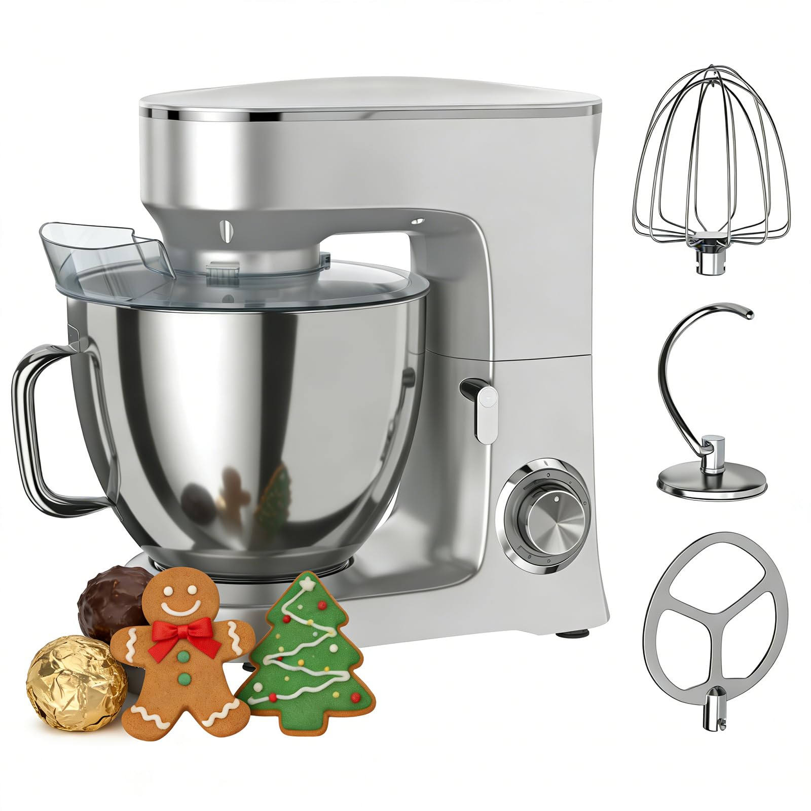 Xverycan 卓上ミキサー 8L 6段階スピード Amazon | Xverycan スタンドミキサー 卓上ミキサー 8L大容量 3種類