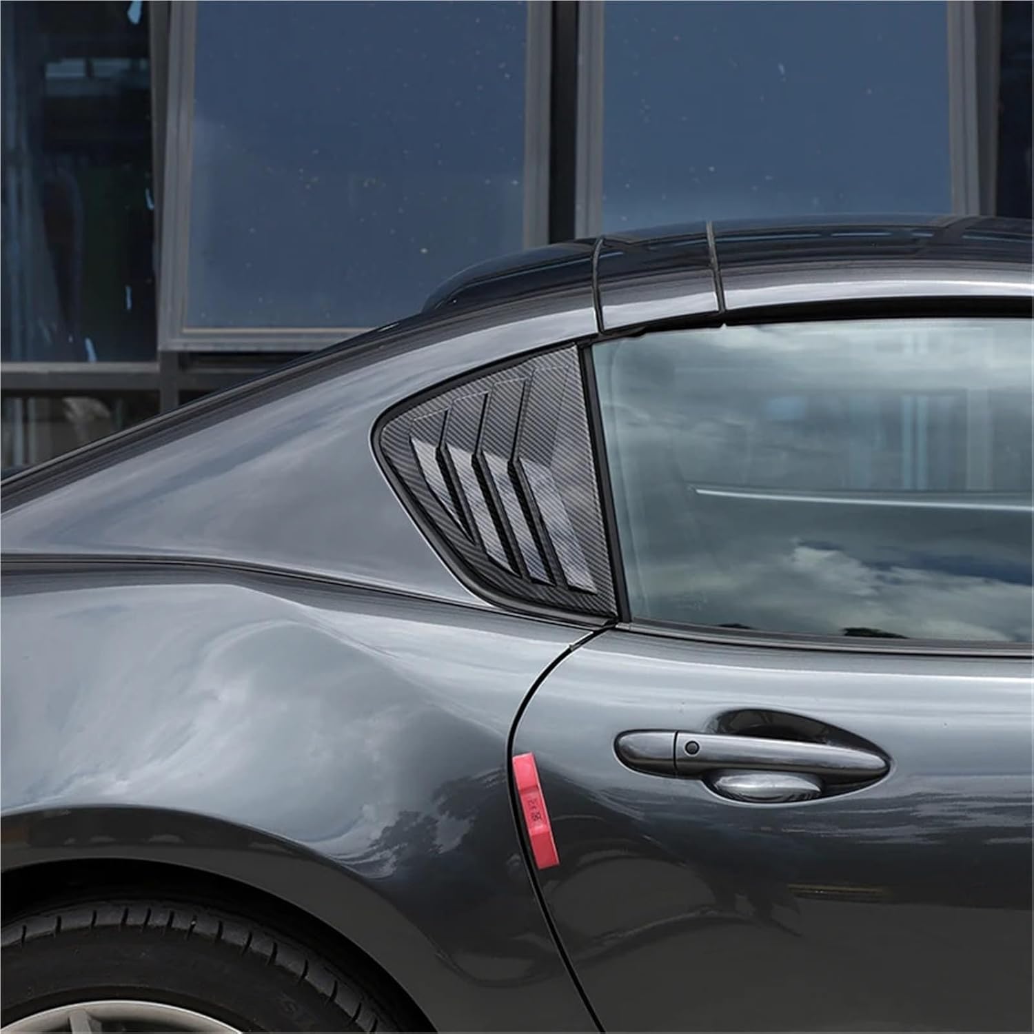Compatible with Mazda MX-5 ND 2016-23 ABS Matt Black Car Rear Window Triangle Deflector Cover Trim Sticker Car Accessories (Hardtop Version)(Matte Black)