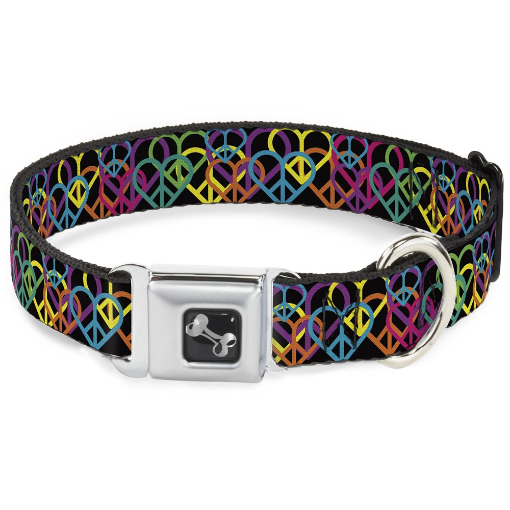 Collier de Chien Ceinture de sécurité grand chien réglable noir fluo L