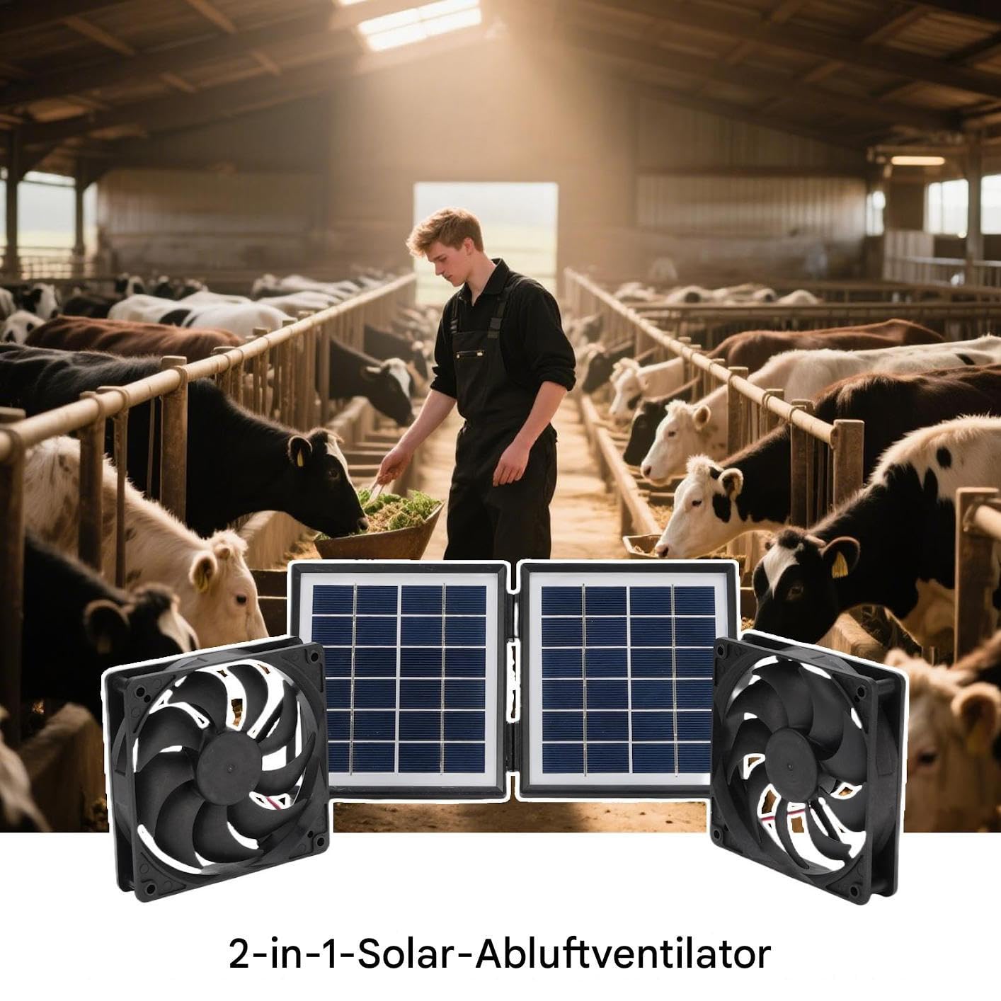 Solarny wentylator ssący do domku ogrodowego