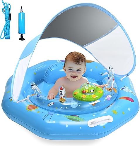 Miniatura 9 de Flotador de piscina para bebé, flotador extra ancho para piscina infantil, flotadores para bebés de 6 a 12 meses, flotador de natación para niños