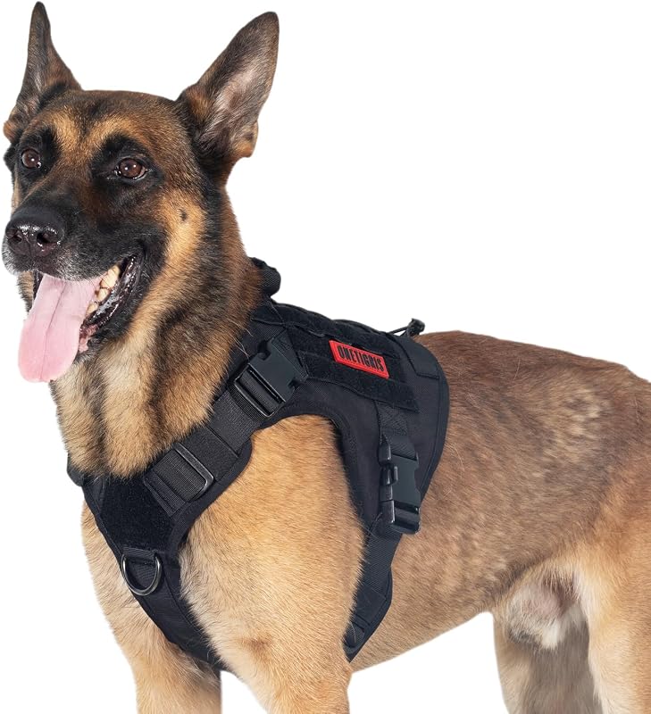 Peitoral Vest Tático para Cães OneTigris com Sistema MOLLE e Ajuste Antipuxão DG-GBX03