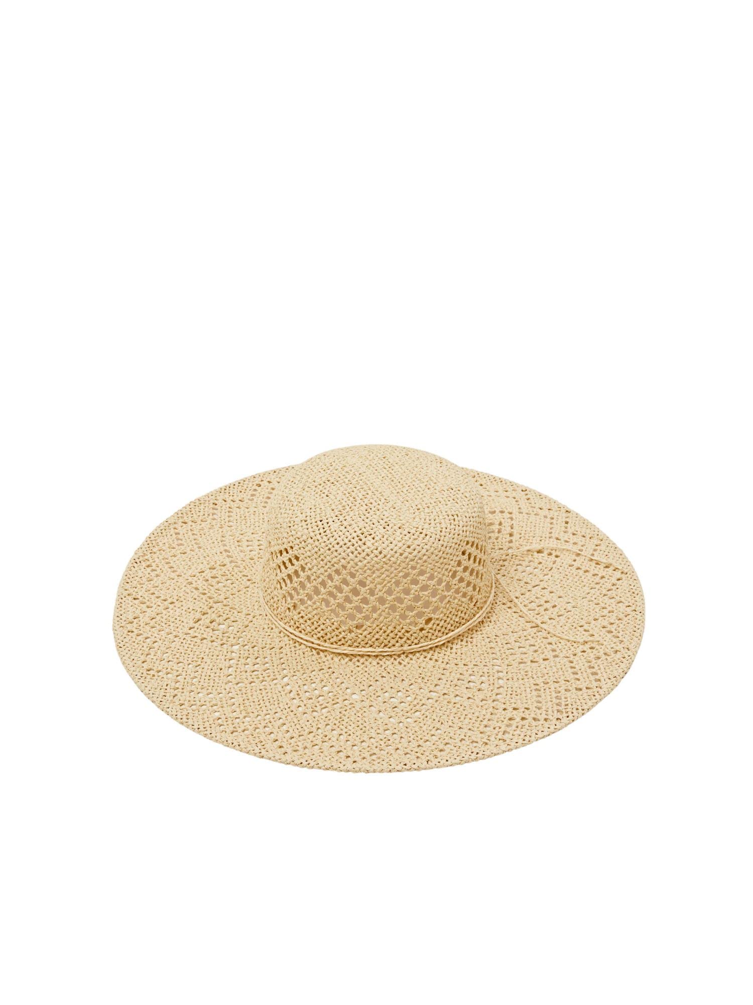 ESPRIT Wide Brim Straw Hat, Cream Beige, M