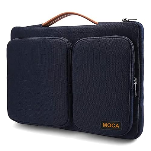 MOCA 360 Protective Laptop Sleeve 13.3 14 Inch for MacBook Pro 14 M1 Pro M1 Max 2021 A2442 Surface Laptop Studio Surface Book 3 2 ASUS VivoBook ZenBook Slim Case (13.3-14 Inch,Navy Blue)