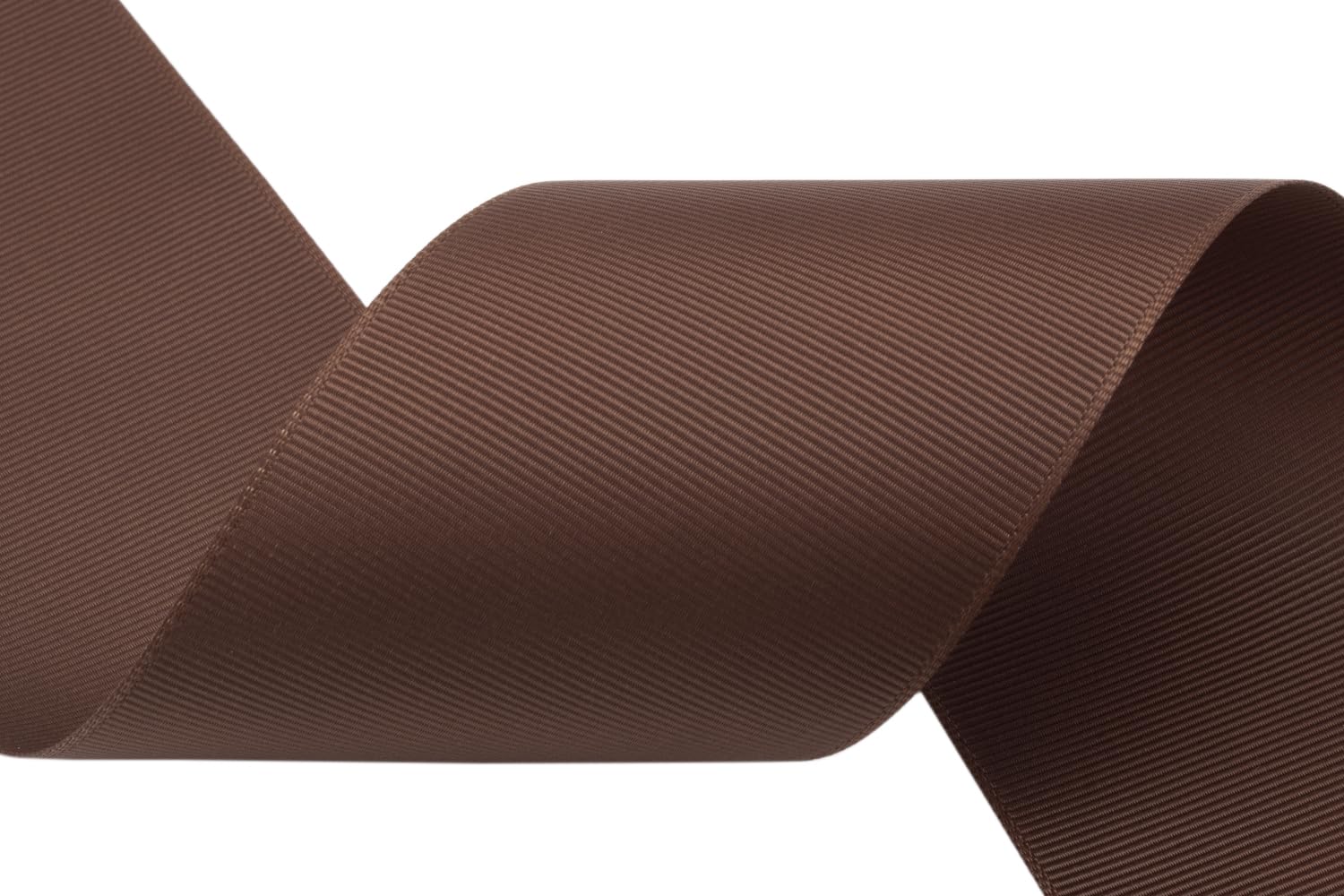 Ribbonitlux Grosgrain Ribbon 63mm x 22.5M Premium Polyester Craft Ribbon for Hair Bows, Gift Wrapping, Weddings & DIY Solid Brown(#850) 1 Roll - Image 4
