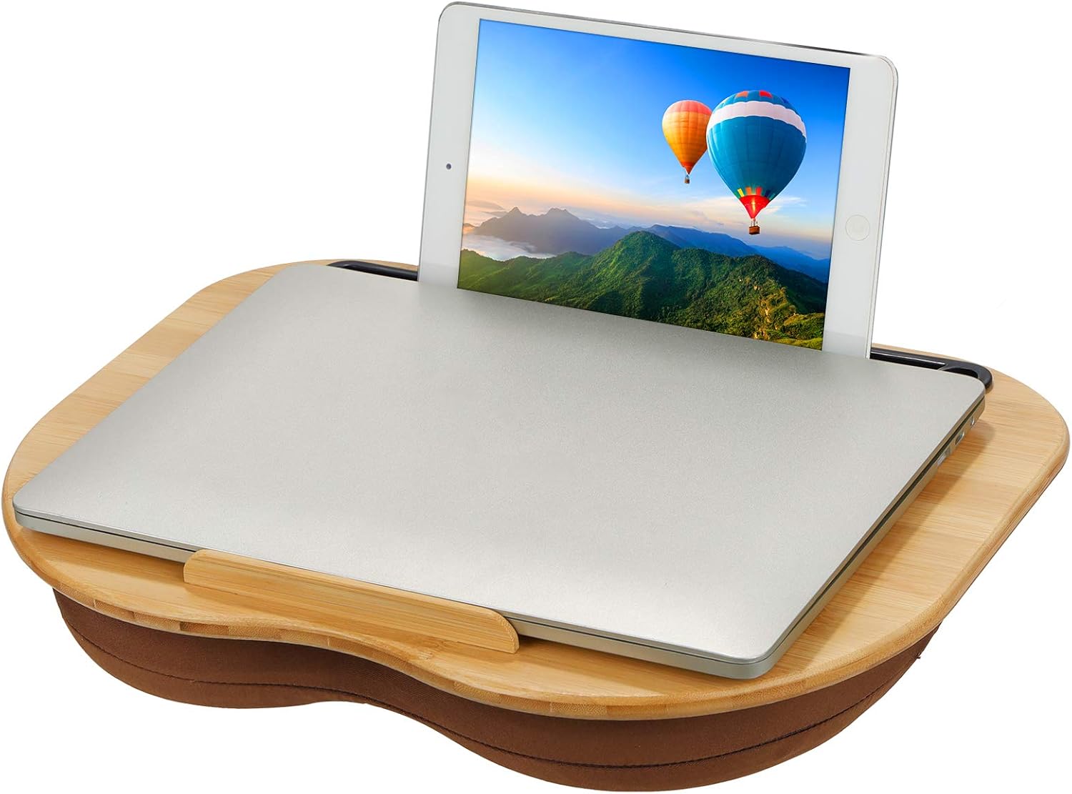 Lap Desk, Memory Foam Laptop Stand, with Cable Hole & AntiSlip Strip