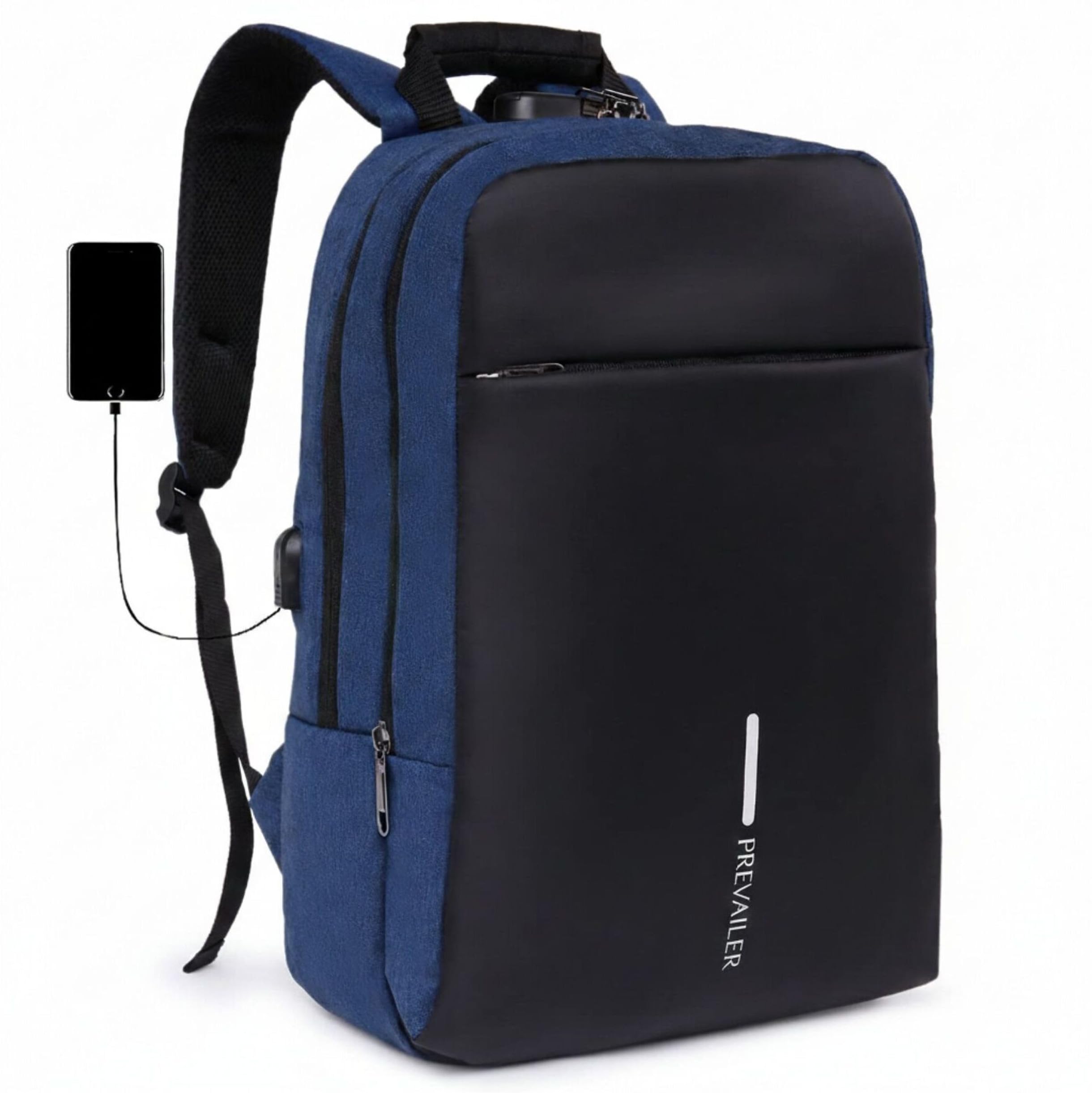 Anti-Theft Laptop Backpack with USB Charging Port, TSA Lock, Black, for Travel and Office-image-9