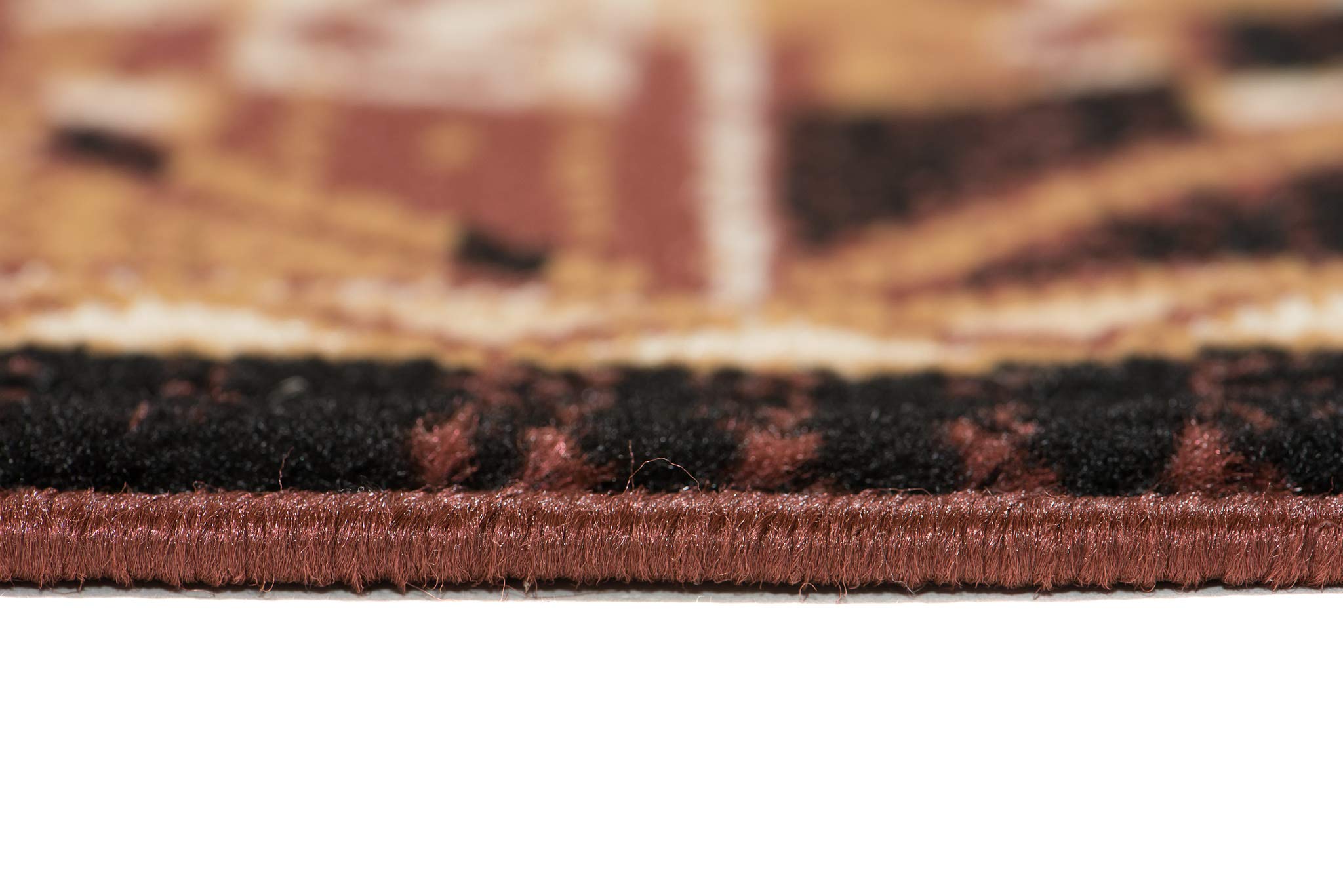Carpeto Rugs Tappeto Orientale Salotto a Pelo Corto Marrone 140 x 200 cm Classico Persian Design