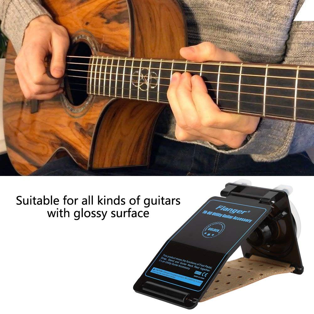 Supporto per Chitarra, Regolabile in Altezza e Profondità, Supporto per Poggiapiedi, Design Semplice e Pratico, per Musicisti, Studenti, Famiglie e Uso in Studio, Casa o Sviluppo Musicale