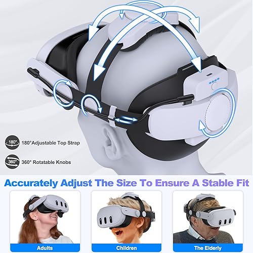Miniatura 5 de Battery Head Strap 15000mAh for Meta Quest 32,Elite Starp Replacement Extend Playtime for Oculus Quest 32 with Rechargeable Battery 2 Pack,Charging