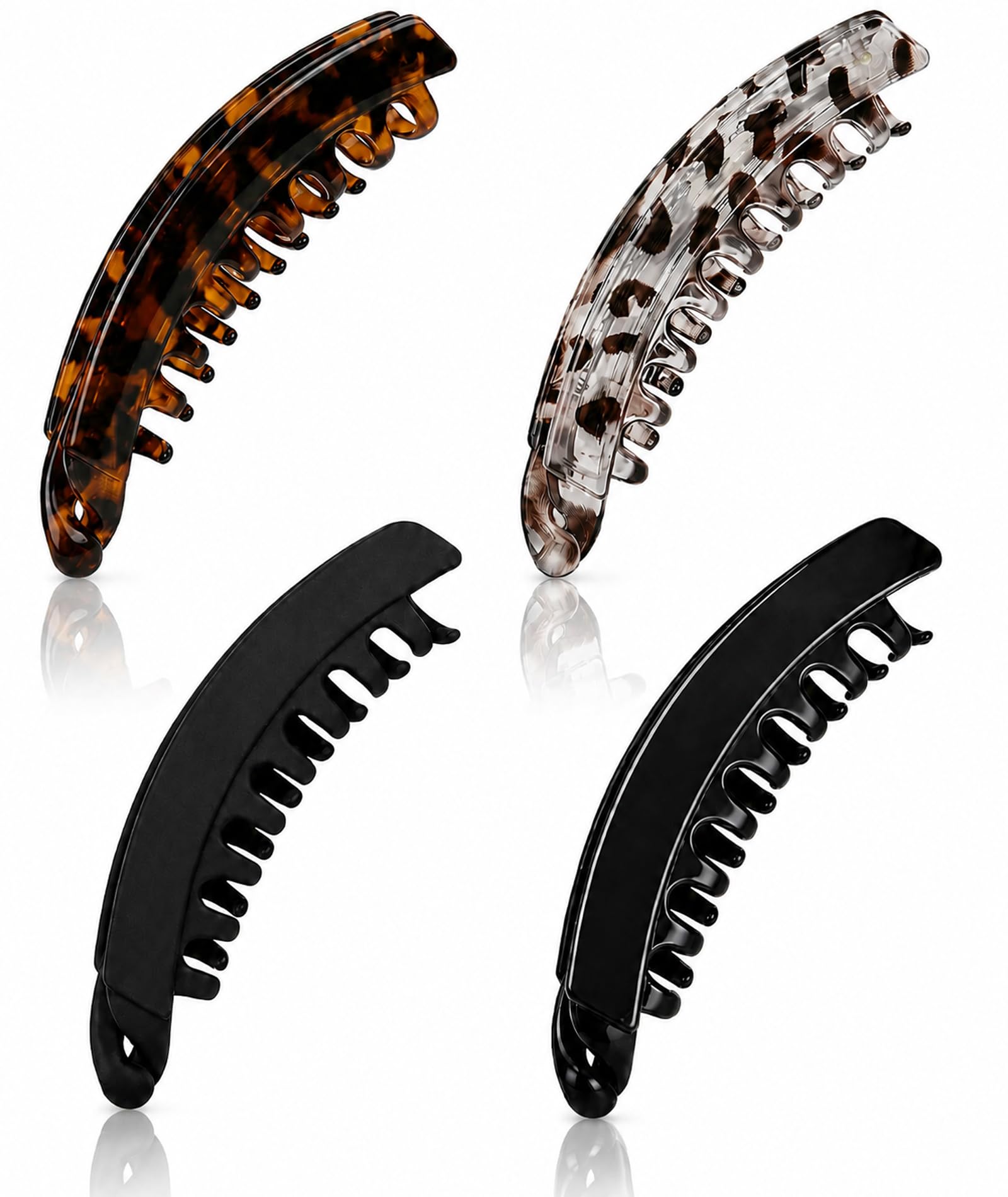 4-Piece Banana Clips for Hair, PC Material Ponytail Holder Hair Accessories for Women Daily Styling-image-40