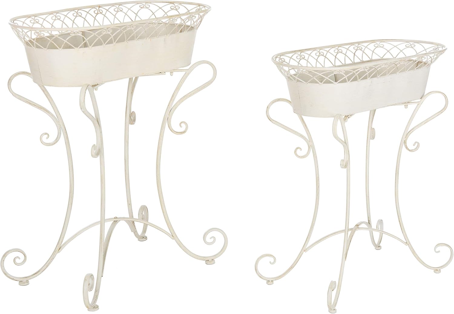 Safavieh PAT5026A Outdoor Collection Hendrick Pearl White Planter