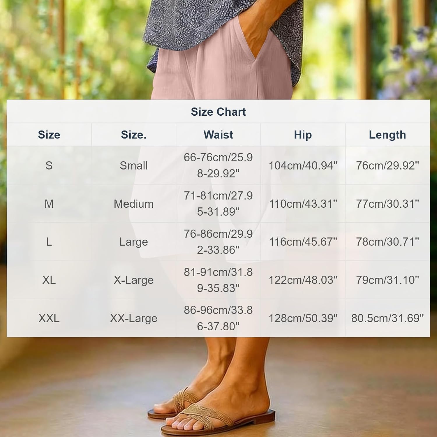 Womens Capri Pants Summer Wide Leg High Waisted Pants Loose Fit Beach Vacation Casual Trousers with Pockets