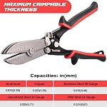 Toolwiz 5 Outils en tôle de lame, outil de sertissage de conduits pour la descente de l'eau 24-26, tuyau de poêle, acier inoxydable, systèmes de ductification de ventilation, 10-1/2" HVAC Criper métallique de tôle Crimmer efficace pipe Crimer