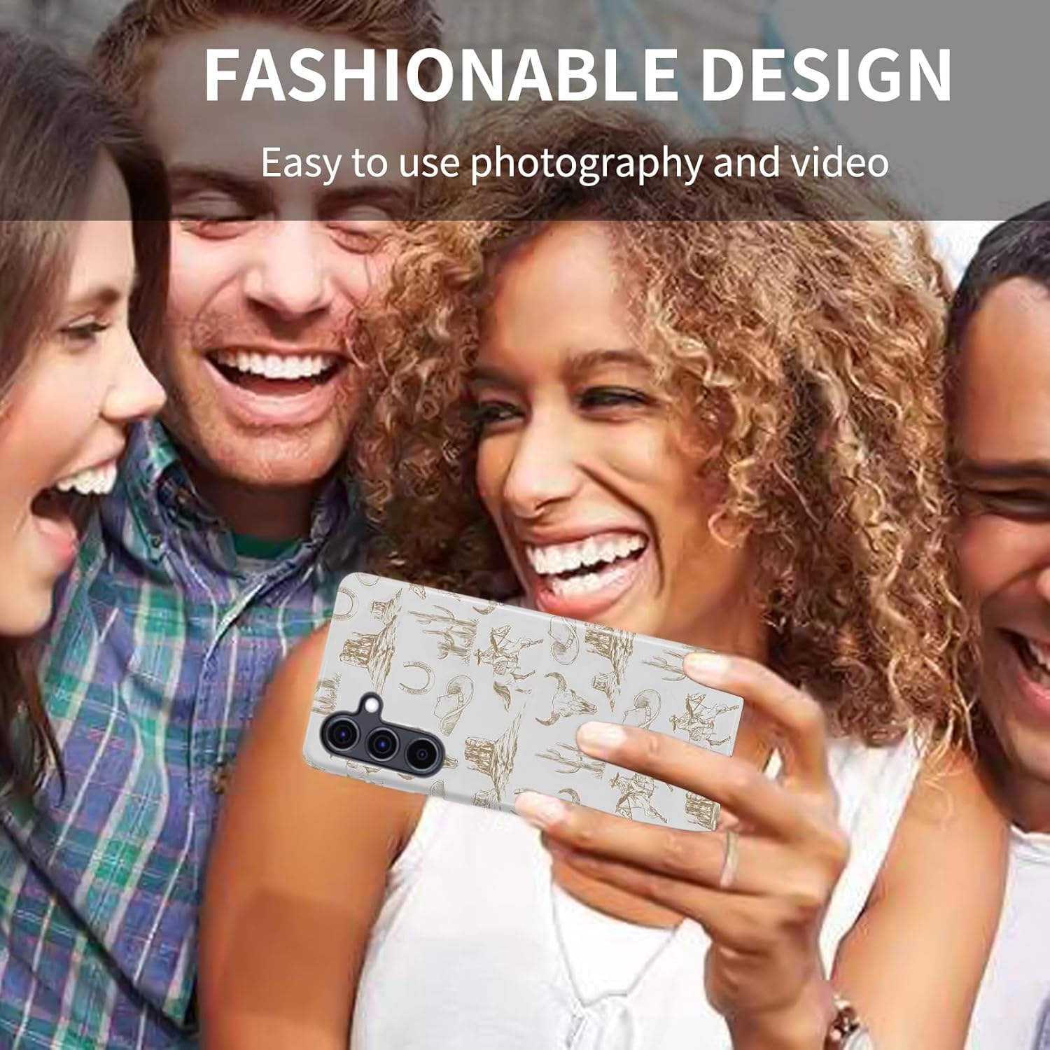 Compatible for Samsung Galaxy S25 Ultra 5G Case,Individualized and Distinctive Double Layer Protection Shockproof Phone Cover for Women Men Girl Boy,Brown Western Wild West Cowboy - Image 4