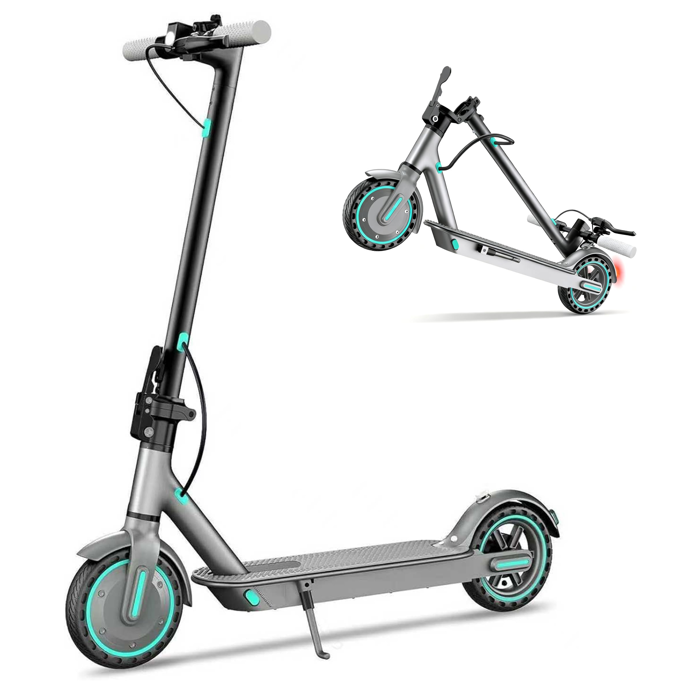 EGGKING Trottinette électrique adulte – 350 W, vitesse jusqu'à 25 km/h, 8,5" pneus anti-crevaison, 35 km, double frein, contrôle de l'application