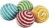 Busstier Drawstring Cat Ball, Drawstring Wrapping Cat Toy, Colorful Sound Making Cat Ball 2 Pieces