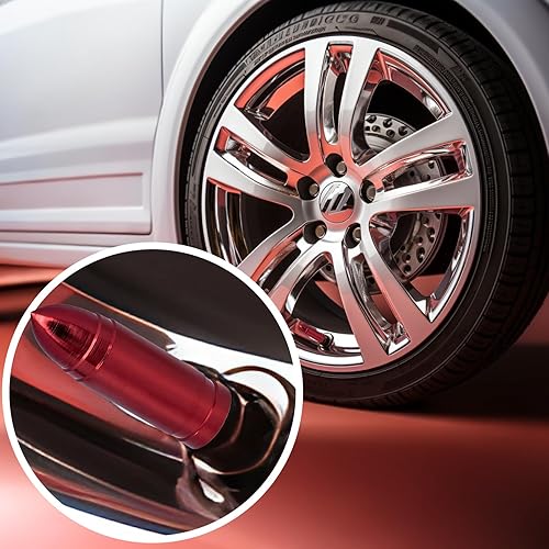 Miniatura 3 de 4 tapas de válvula de neumático estilo bala, resistentes a la corrosión, cubiertas universales de aleación de aluminio a prueba de polvo para