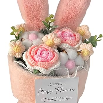 ギフトにも！仲良しうさぎのニットブーケ