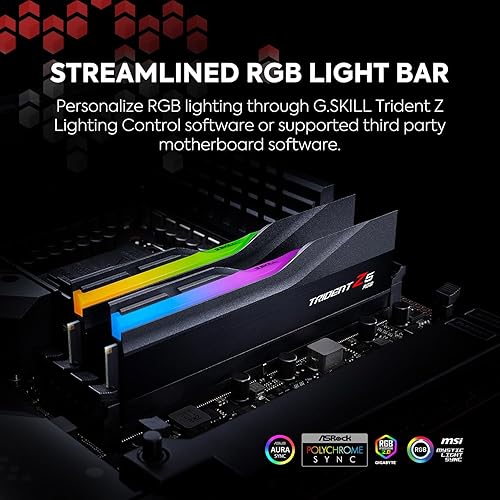 Miniatura 3 de G.SKILL Trident Z5 RGB Series (Intel XMP 3.0 y AMD Expo) DDR5 RAM 32 GB (2 x 16 GB) 6000MTs CL36-36-36-96 1.35V Memoria de computadora de escritorio