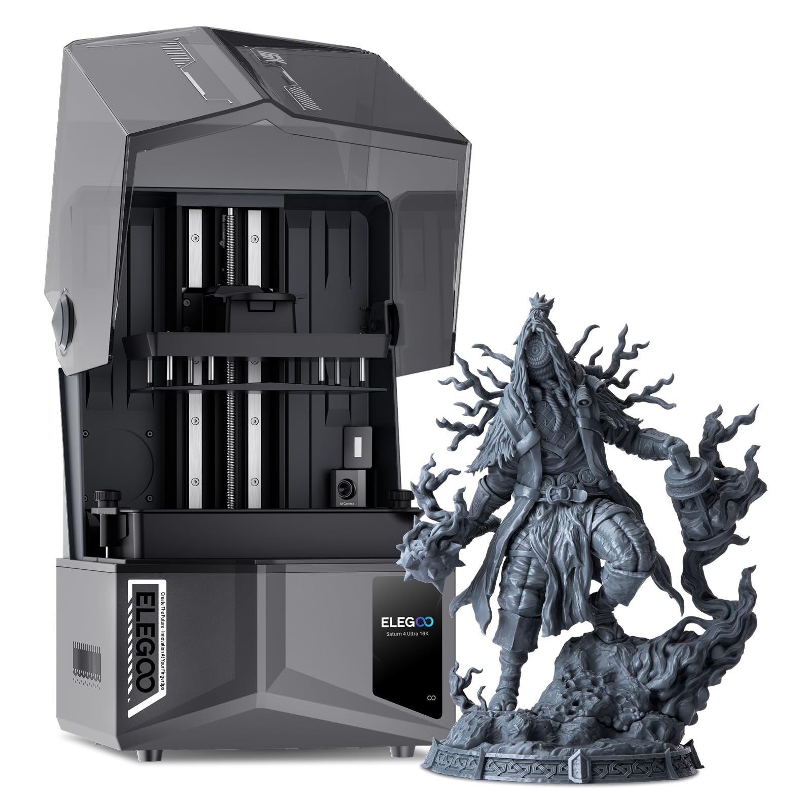 ELEGOO Saturn 4 Ultra 16K Impresora 3D Resina de 10", con Tanque de Resina Calefaccionado, Impresión a 150 mm/h, Nivelado Automático, Transferencia Wi-Fi, Tamaño de Impresión 218,88 x 122,88 x 220 mm³