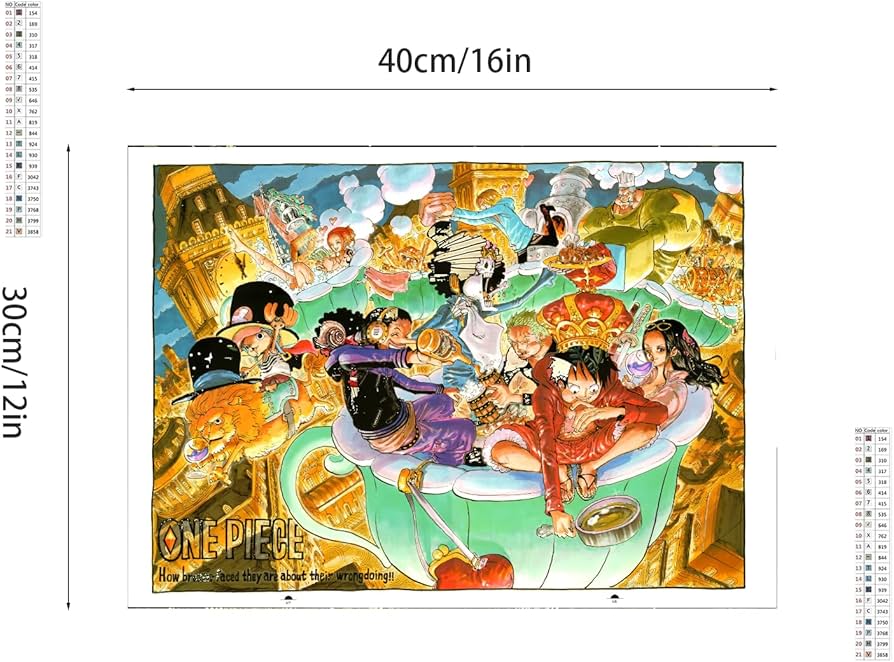 Amazon | Junzai ワンピース 5Dアニメダイヤモンドペインティング