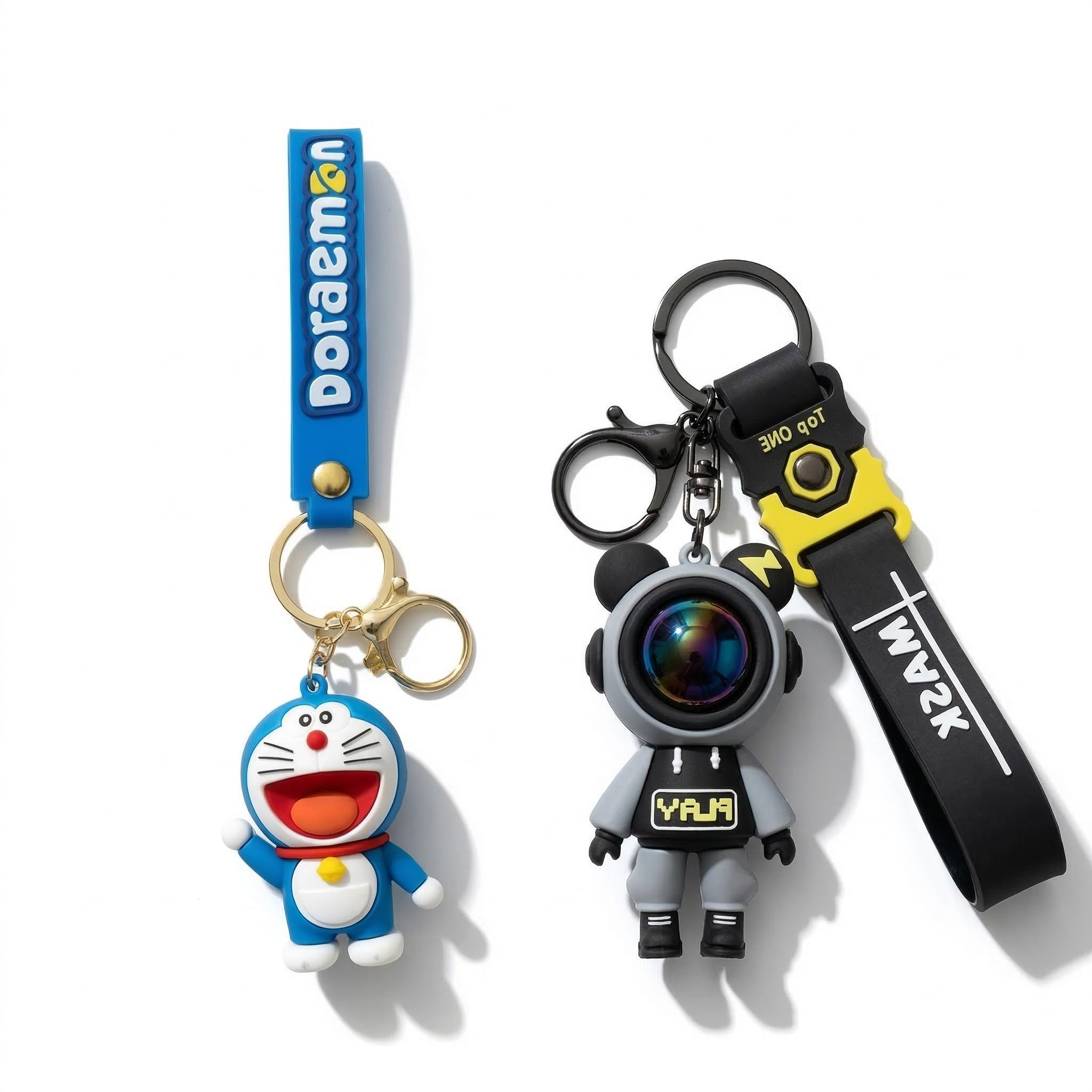 Smart Choiz Doraemon & Space Robot Mask Man Keychain Combo - Set