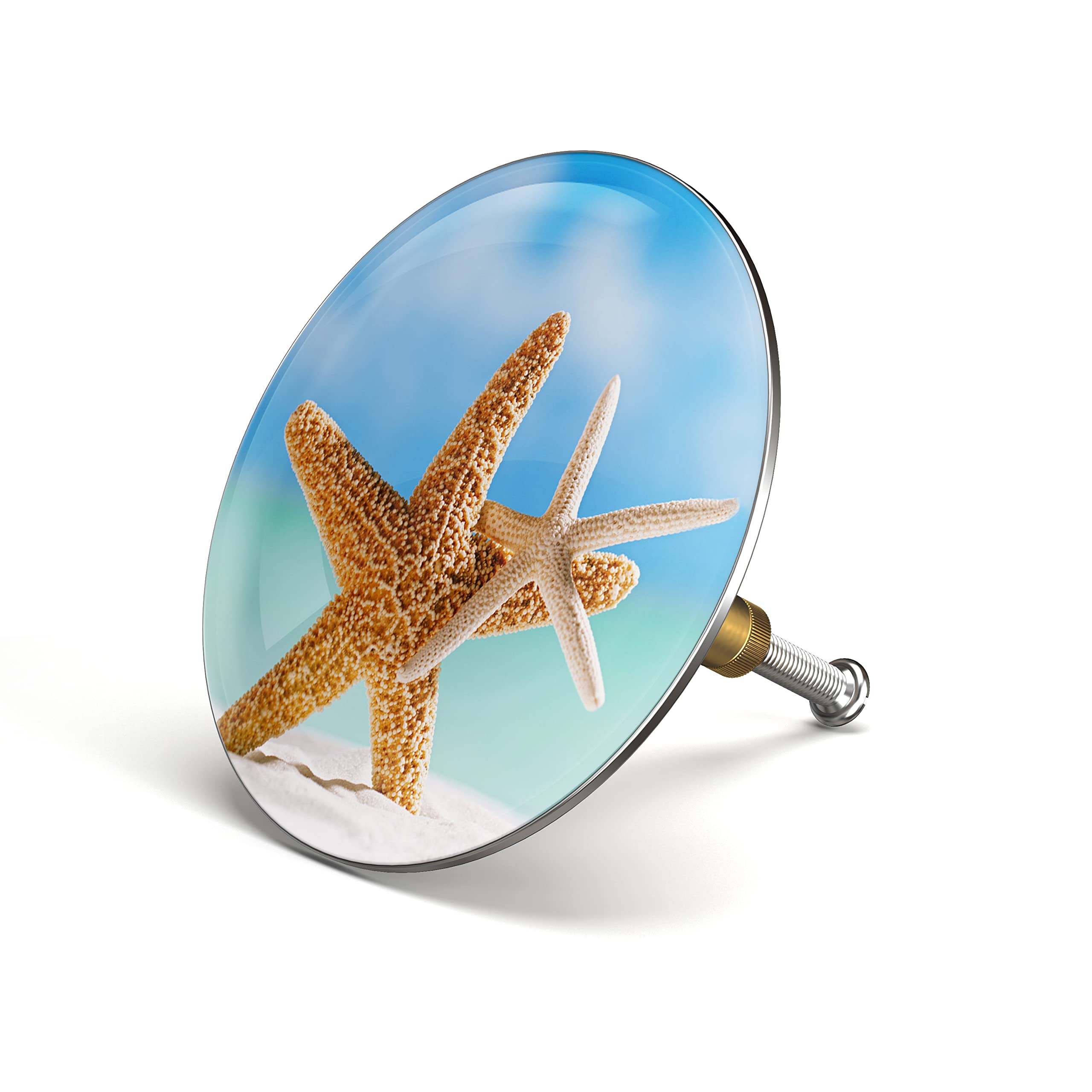 Bouchon De Baignoire Universel Chromé - Diamètre 72 Mm - Réglable En Hauteur - Étanchéité Parfaite