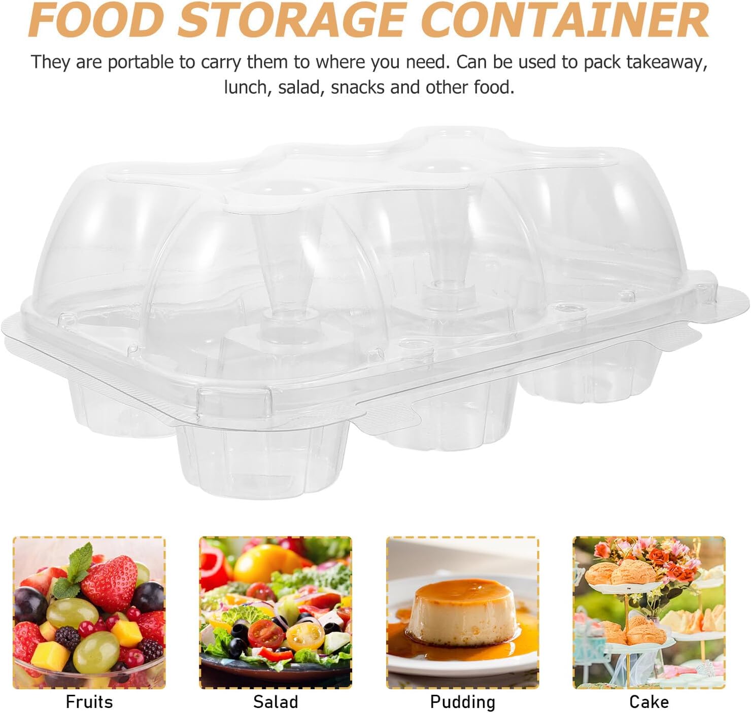 NUOBESTY 15pcs Pet Cake Boxes Set, Portable Individual Cupcake Containers with Lids, Visible Decorative Cupcake Carriers for Baking and Dessert Storage