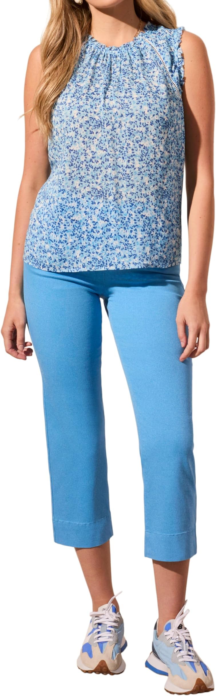 Women's Pull on Kick Flare Capri (Regular and Plus Size)