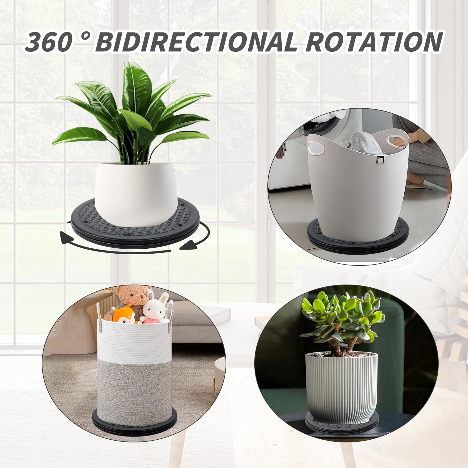 Base Girevole 360° - 2 Pezzi, Portata 15kg, Per Monitor, TV, Altoparlanti - Foto 6