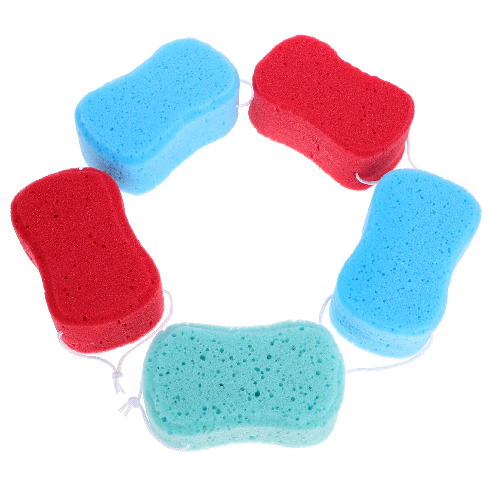 Beavorty 5 Set di Spugne per Doccia Corpo Spugne da Bagno Materiale Misto Sicuro Uso Duraturo Massaggio Delicato Esfoliazione Levigatezza della Pelle della Pelle 5 Pezzi*5