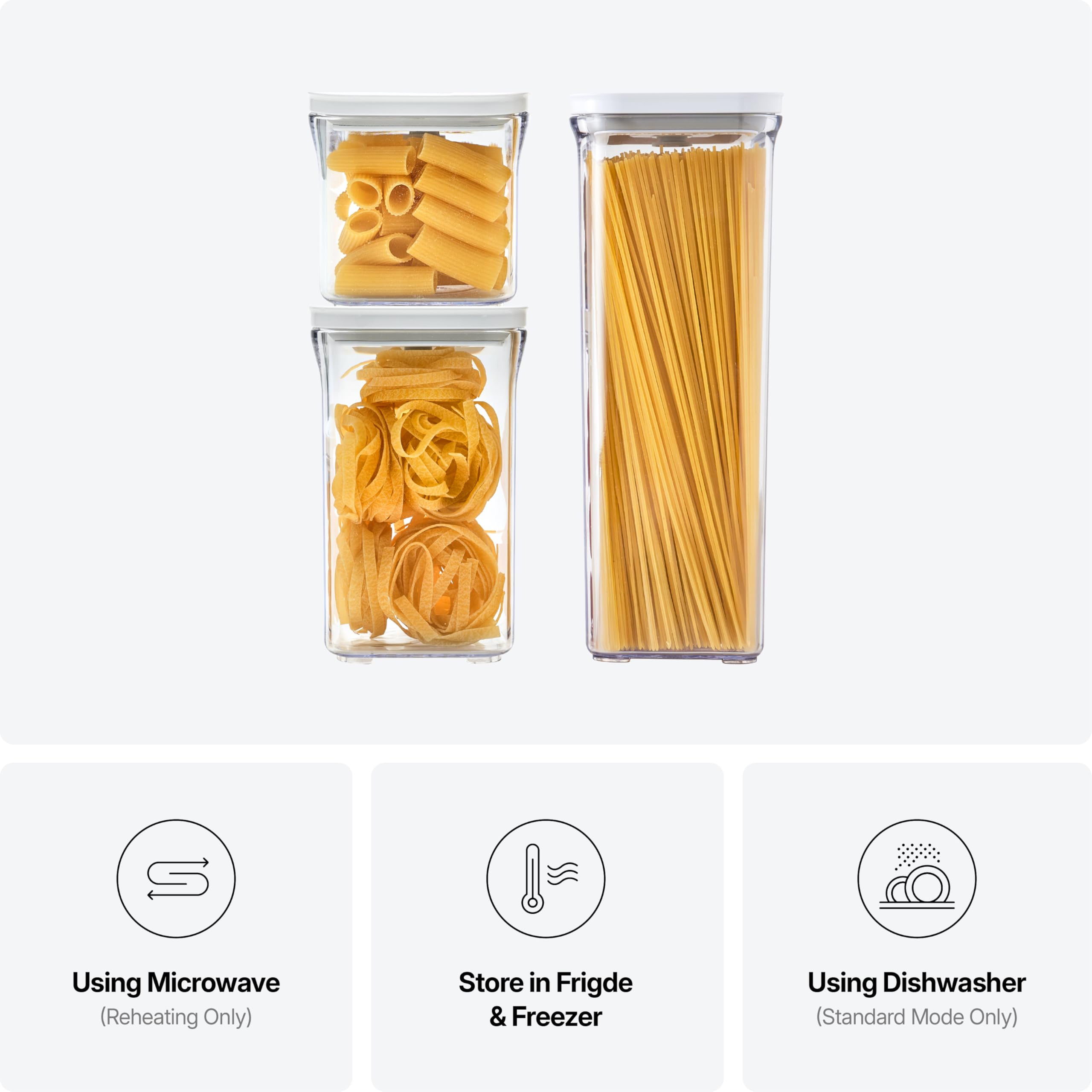 VAKUEN Premium Luftdichte Frischhaltedosen, Smart One-Click Seal Deckel, ohne Scharniere, patentiertes Doppelsilikon-Futter, 100% auslaufsicher, spülmaschinen-, gefrier- und mikrowellengeeignet