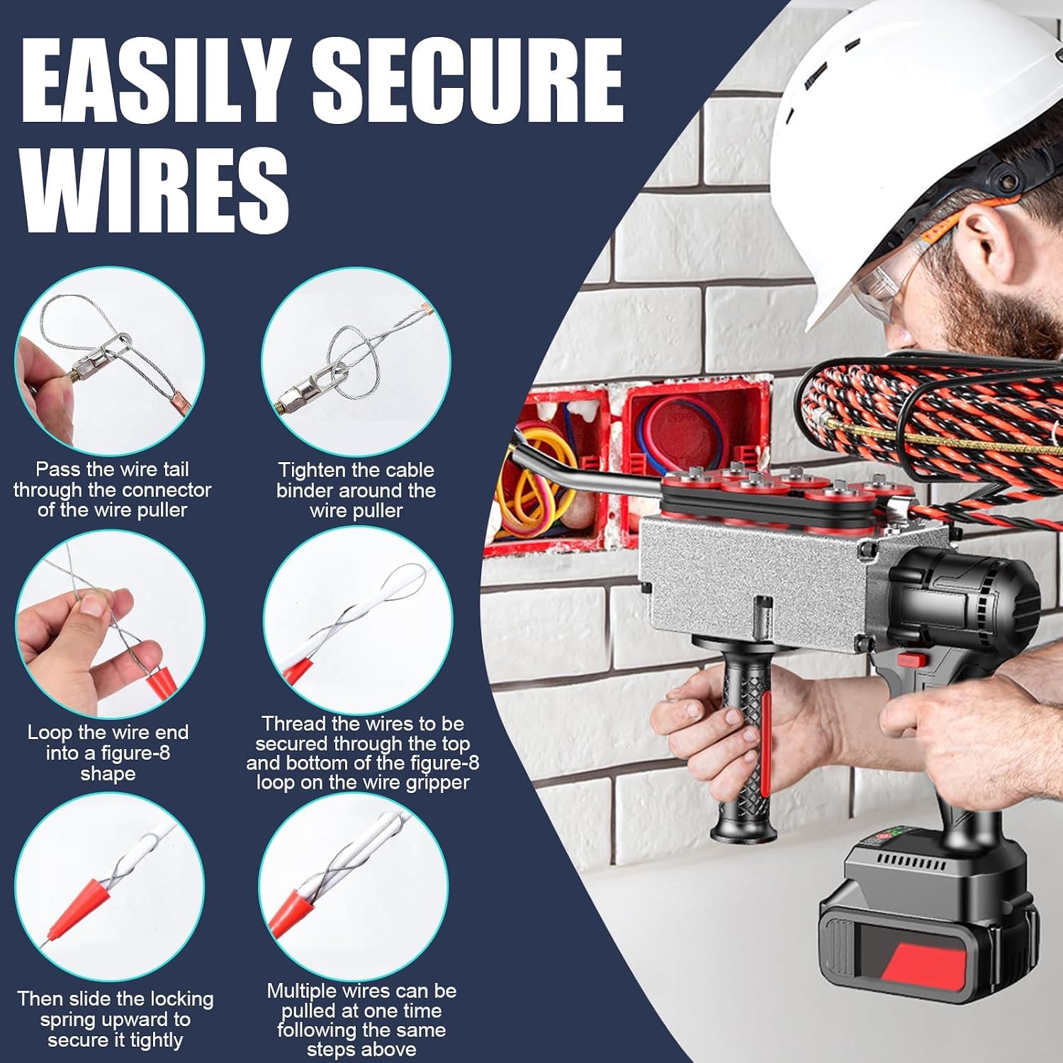 Máquina automática inalámbrica para tendido de Cables, 40 m/min
