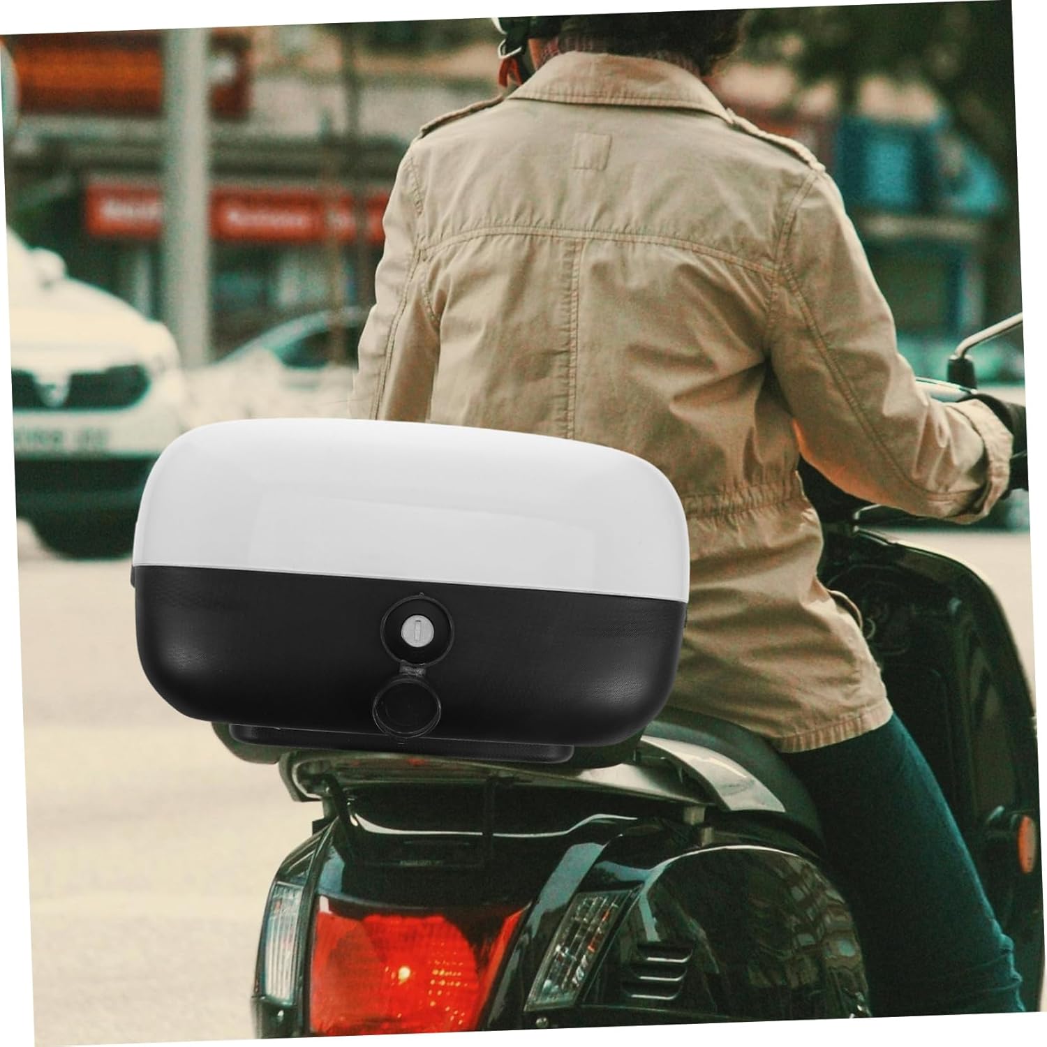 Zerodeko Electric Bike Trunk Tail Rear Rack Bag for Moped Scooter Rainproof Storage Box