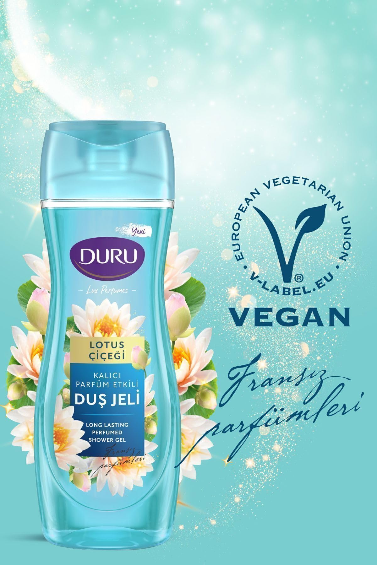 Duru Lüx Perfumes Lotus Çiçeği Vegan Duş Jeli 3X450Ml