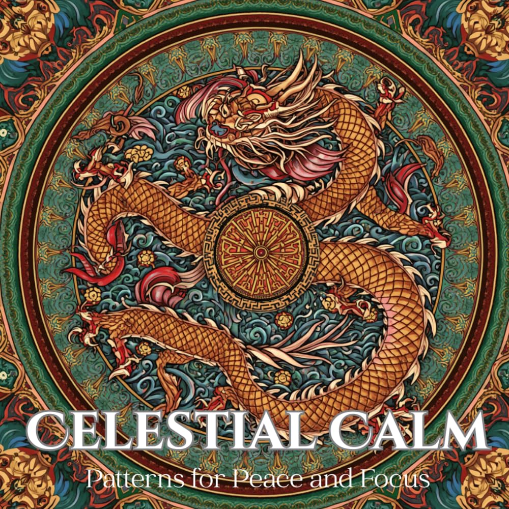 Celestial Calm: A Mandala Coloring Book for Adults: Stress Relief Patterns for Relaxation and Mindfulness