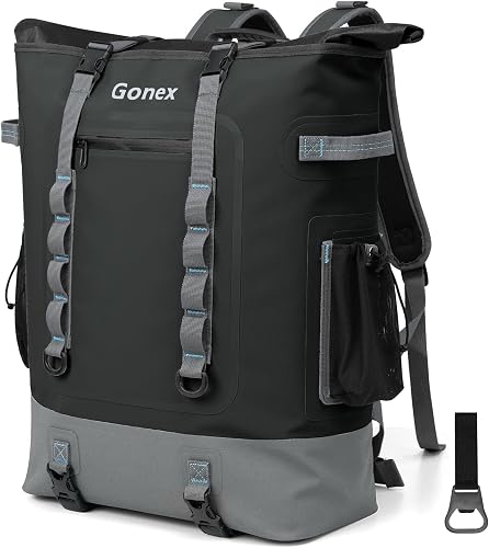 Gonex Cooler Backpack, 40 Can Insulated Soft Backpack Cooler Bag for Men Women, Waterproof Nylon TPU Cooler Backpack for Beach, Picnic, Lunch and Camping