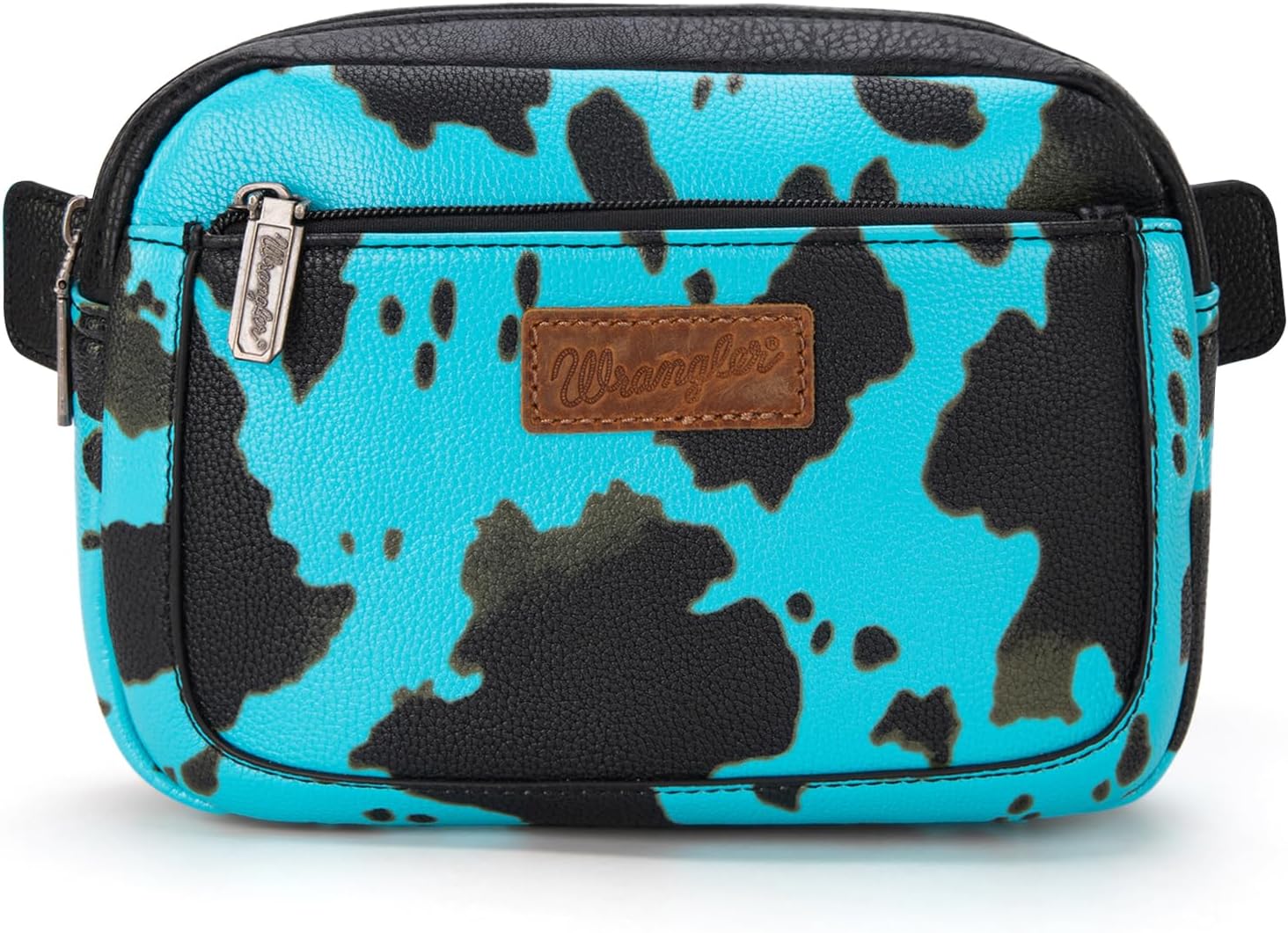 Wrangler Cow Print Waist Pack Western Belt Bag for Women with Adjustable Strap