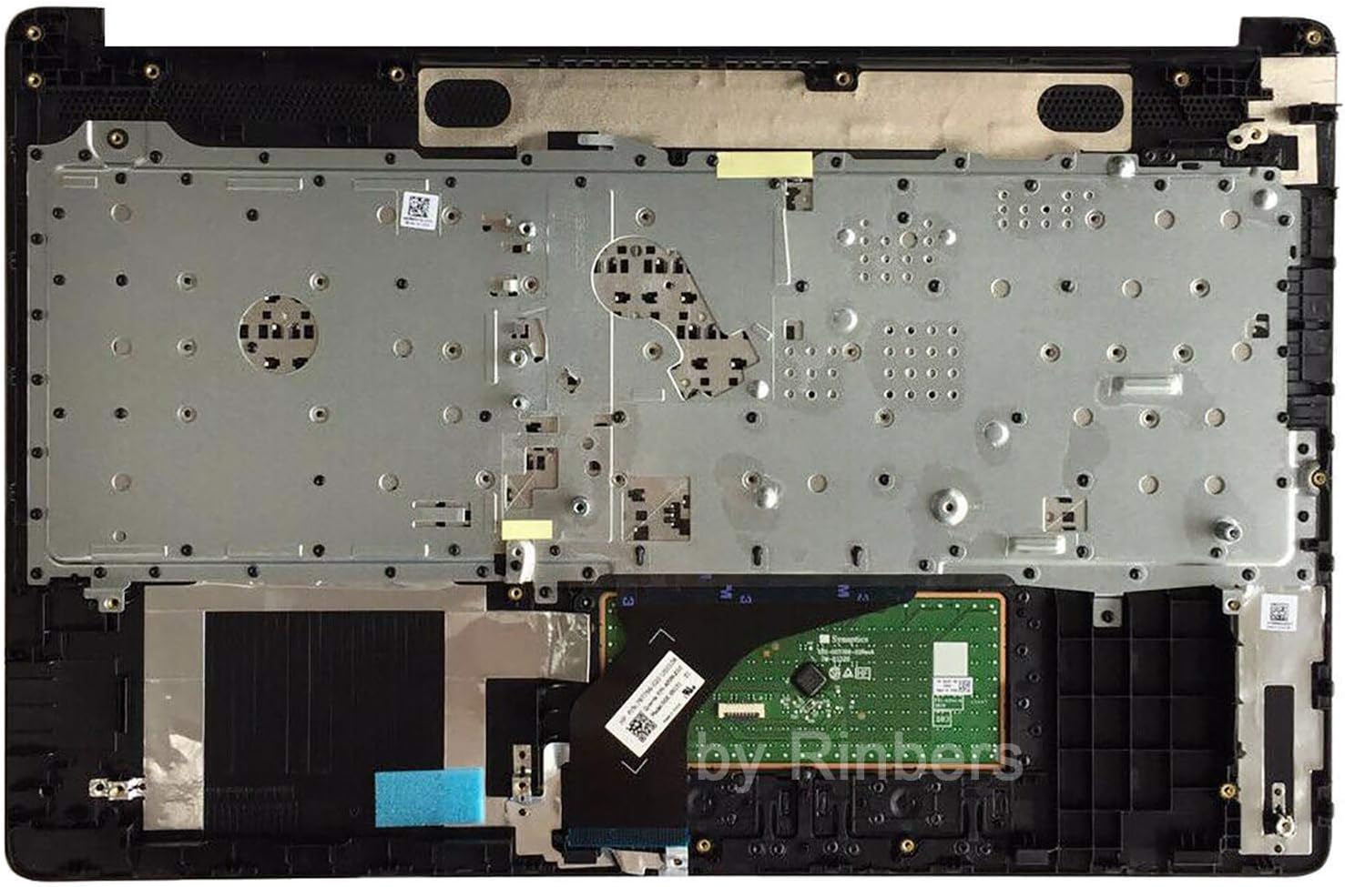 15.6" Laptop Palmrest Upper Case Top Cover with Keyboard and Touchpad Assembly Replacement L20387-001 AP29M000400 for HP 15-DA 15-DB 15-DR 250 255 256 G7 TPN-C135 C136 - Matte Black