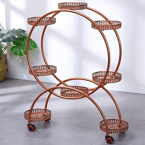 Miniatura 9 de URBERY Soporte de metal para plantas de interior y exterior, estante alto para flores, soportes para macetas con múltiples estantes de hierro