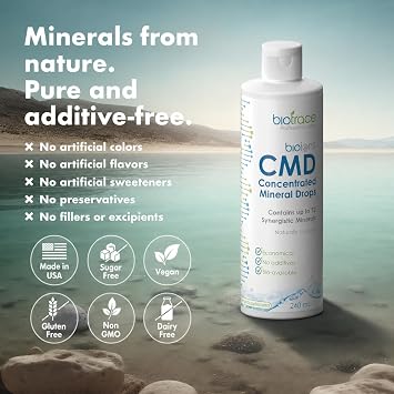 BioTrace Dead Sea Trace Mineral Drops | 72 Concentrated Trace Minerals, Ionic Liquid Magnesium, Chloride, Potassium | Low Sodium | Energy, Electrolytes, Hydration | 34 Day Supply, 2 fl oz (Pack of 1)