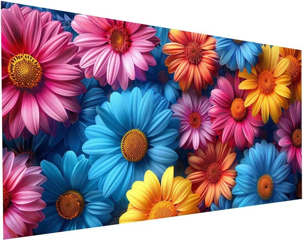 Diamond painting marguerite S-496 broderie diamant kit complet 55x110 cm pour un cadeau fait main