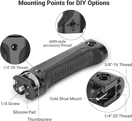 Miniatura 2 de SmallRig Empuñadura de mango para cardán Zhiyun-Tech WEEBILL-S con llave incorporada de montaje de zapata fría, múltiples agujeros roscados -