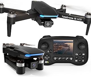 Toladrone TD31LCD Drone with LCD Screen, Digital Image Transmission, Drone with Camera, Brushless Motor, Drones for Beginners, Foldable RC Quadcopter for Adults