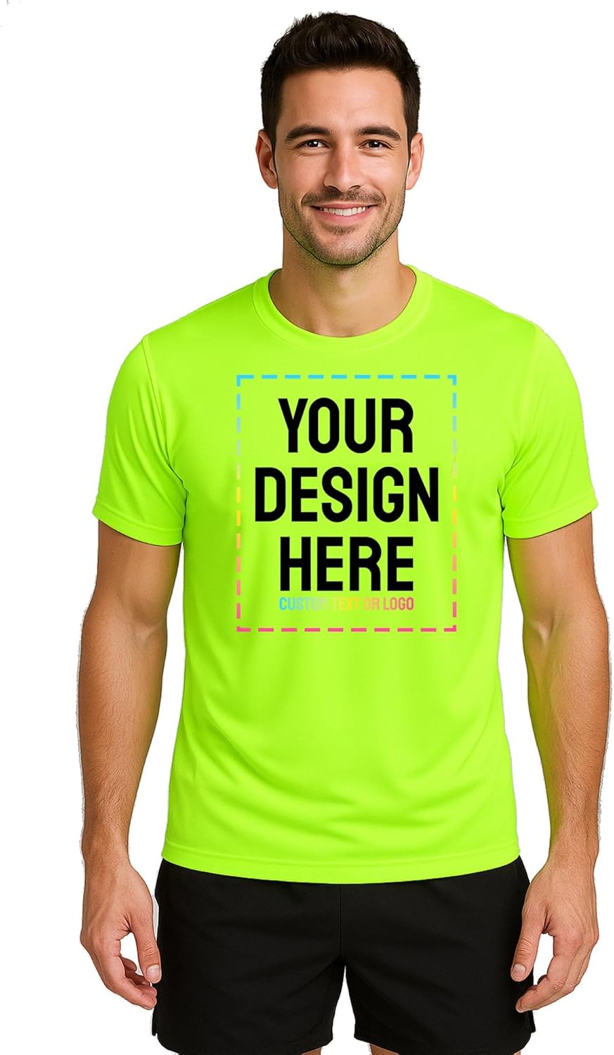 Custom Dry Fit T-Shirts – Moisture-Wicking Short Sleeve Performance Shirt for Men Women Gym Running Workout Sports