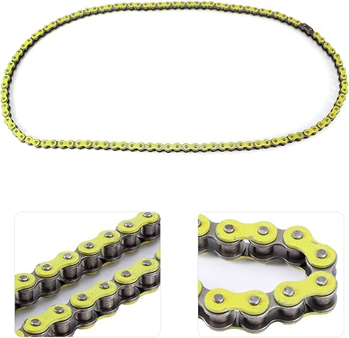 Miniatura 6 de Cadena 420, cadena de eslabones de acero estándar para motocicleta ATV de 90 CC, 110 CC, 125 CC, 420-106L, repuesto para 420-100L 420-102L 420-104L