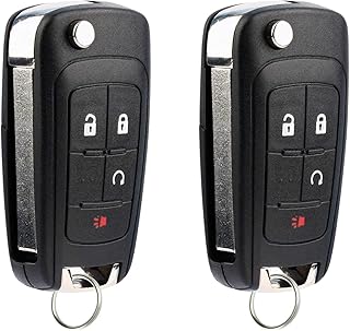 USARemote Key Fob Replacement for 2010 2011 2012 2013 2014 2015 2016 2017 2018 2019 GMC Terrain Buick Encore Chevrolet Equinox Impala 4-Button Keyless Entry Flip Key OHT01060512 20873622 (2-Pack)